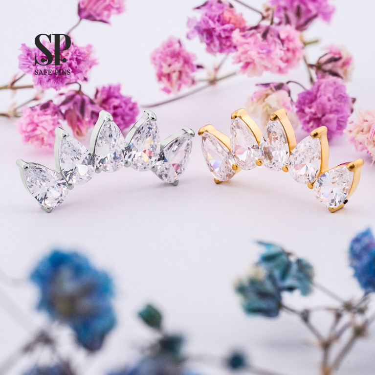 Titanium ASTM F-136 piercing jewelry SafePins